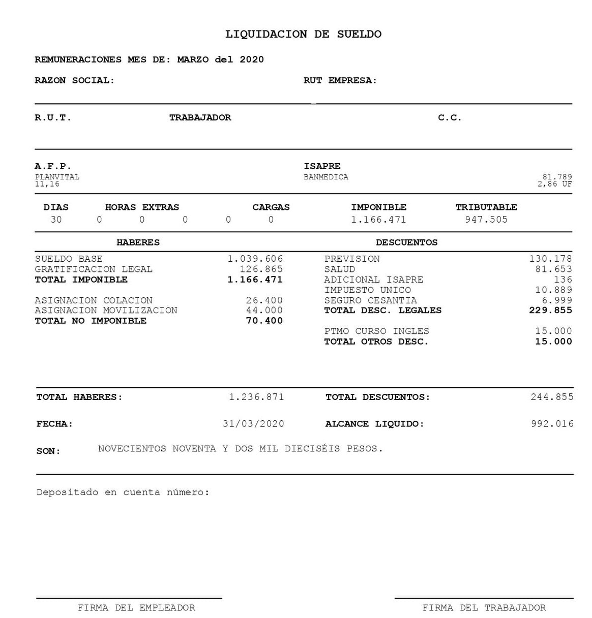 ¿cómo Calcular El Sueldo Líquido En Chileemk 1125